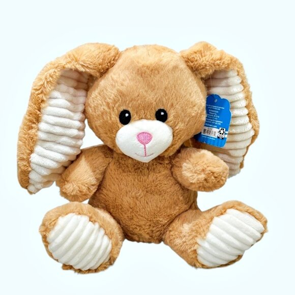 Spark Create Imagine Bunny Rabbit Plush Tan Easter Lovey Chimes Crinkles Ribbed - Picture 1 of 8